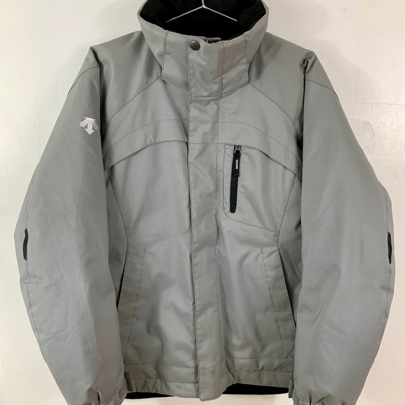 Descente Down Winter Ski Jacket Utility Zip Grey